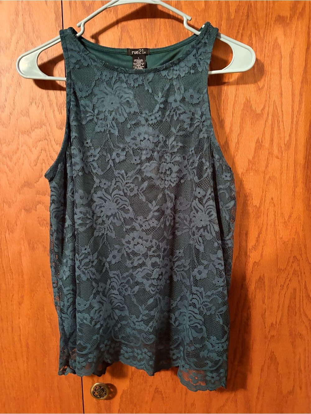 Rue21 Teal Lace High Neck Camisole